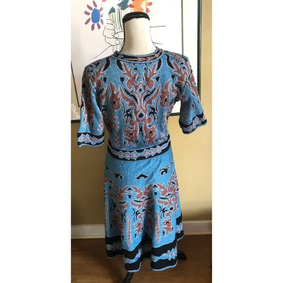 M Missoni baroque jacquard fit flare sweater dress - Picture 5 of 8